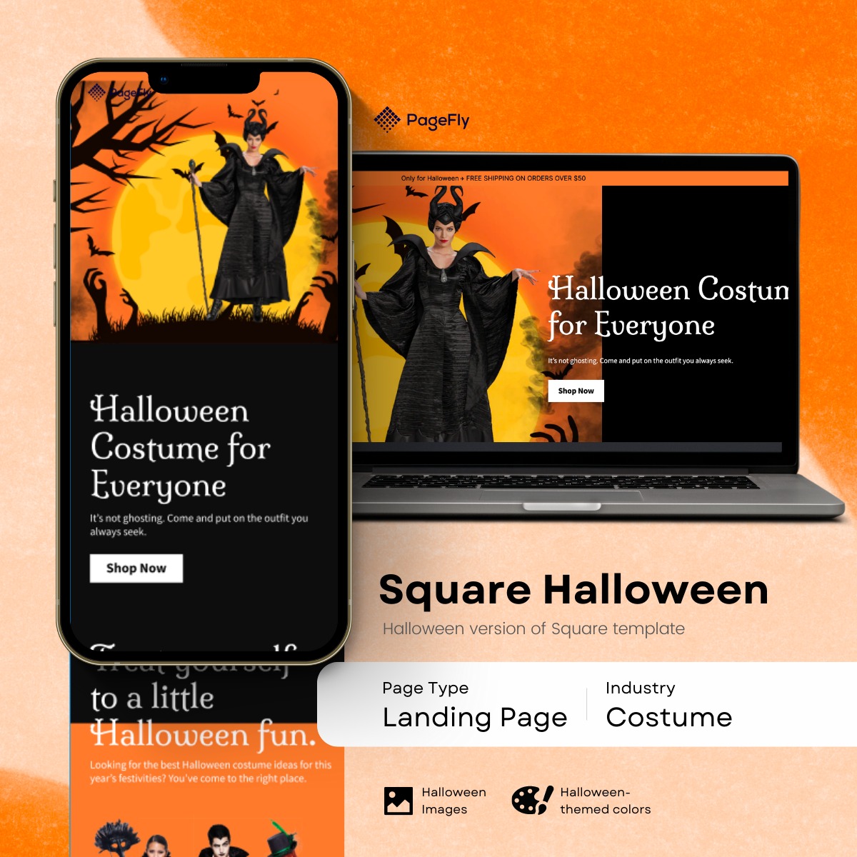 Pagefly Halloween landing page